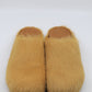 Marni Fussbett Long Hair Calfskin Sabot In Soft Beige Size 38