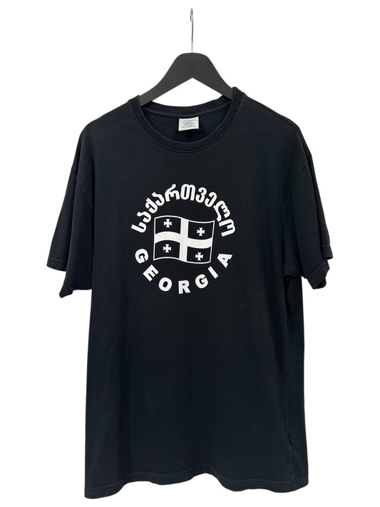 Vetements Georgia Flag T-shirt Black Size XS