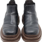 Bottega Veneta Black Leather Tire Boot Size 41.5