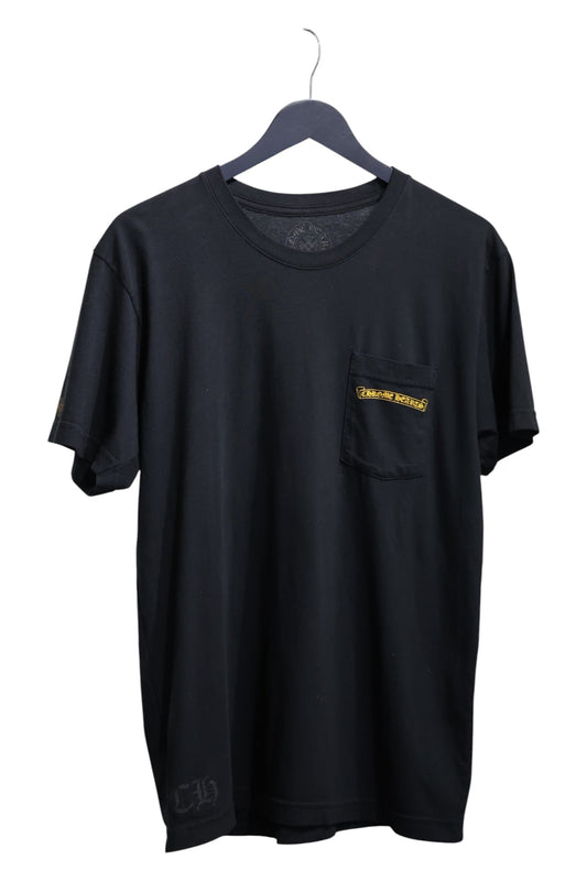 Chrome Hearts Black & Yellow Plus Cross Pocket T-Shirt Size L | AVNTGRDNY NYC