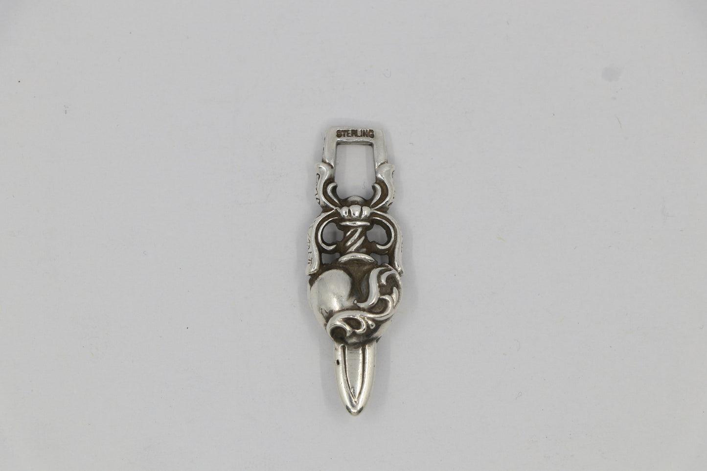 Chrome Hearts Dagger Heart Pendant Sterling Silver 1995 | AVNTGRDNY NYC
