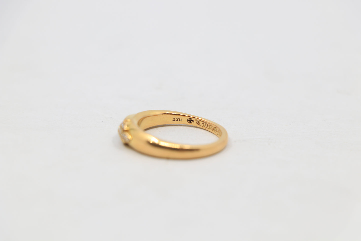 Chrome Hearts 22K Baby Fleur Ring Pavé Diamonds Size 8.5| AVNTGRDNY NYC