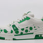 Yayoi Kusama x Louis Vuitton Trainer Line Sneaker Infinity Dots″Green″ Size LV8.5 (10M)