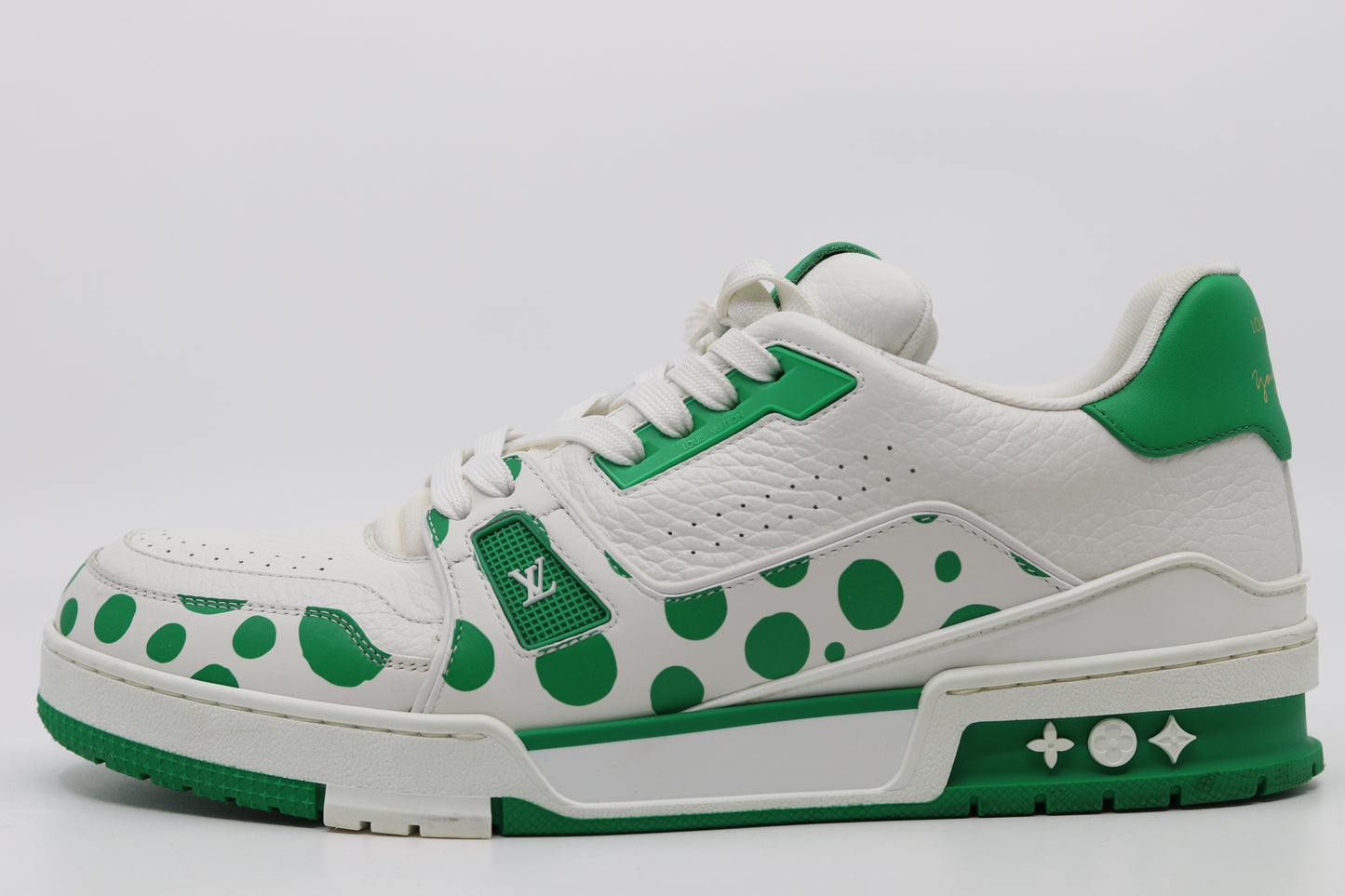 Yayoi Kusama x Louis Vuitton Trainer Line Sneaker Infinity Dots″Green″ Size LV8.5 (10M)