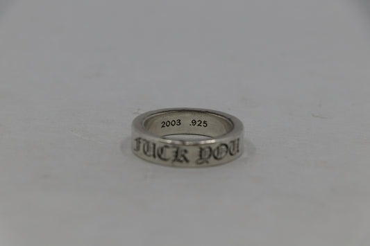Chrome Hearts Fuck You 6MM Spacer Ring Size 10 | AVNTGRDNY NYC