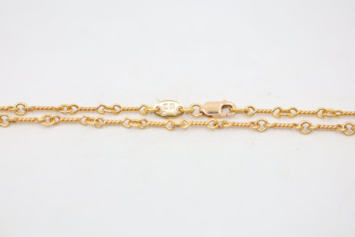Chrome Hearts 22K Gold Twist Chain 18” Paris Stamp | AVNTGRDNY NYC