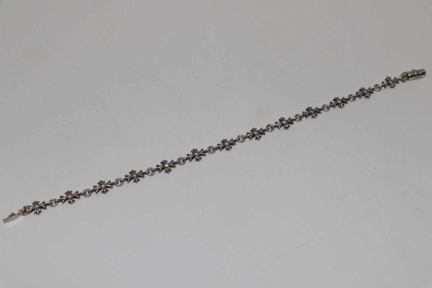 Chrome Hearts Diamond Tiny E Bracelet 13 Link