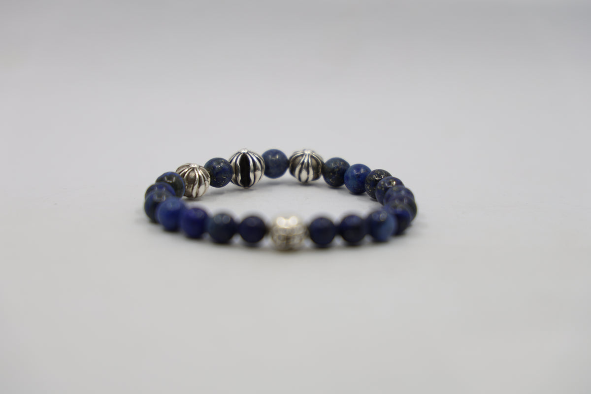 Chrome Hearts Lapis Lazuli Beaded Bracelet Pre-Owned Good Condition| AVNTGRDNY NYC