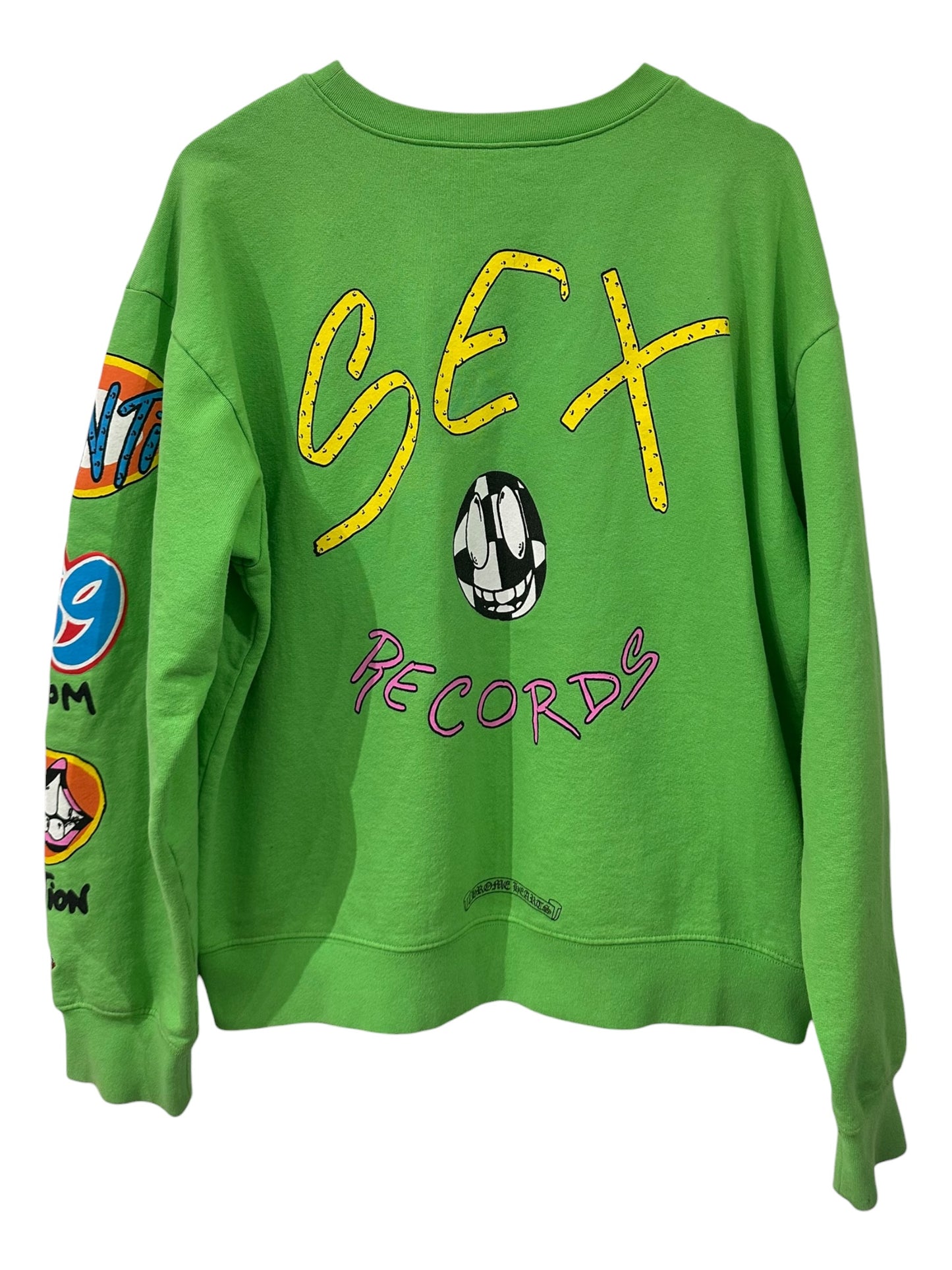 Chrome Hearts Matty Boy Sex Records Crewneck Size XL Green Cotton | AVNTGRDNY NYC