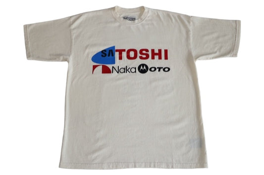 Satoshi Nakamoto Tech Giant T-Shirt Dirty White