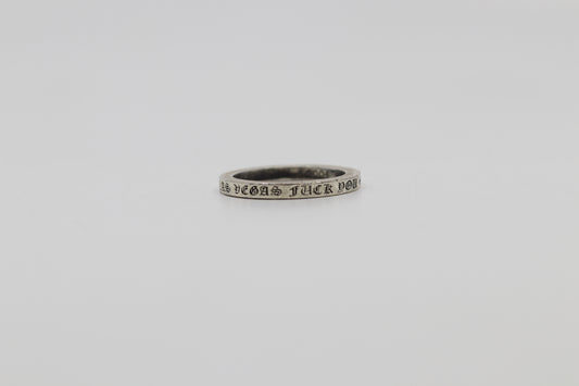 Chrome Hearts Las Vegas Fuck You 3MM Spacer Ring Size 11.5