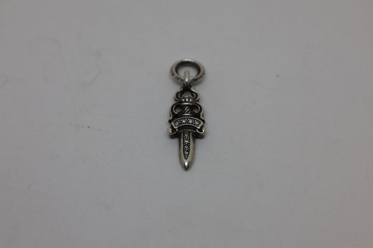 Chrome Hearts #5 Dagger Pendant with Pavé Diamonds | AVNTGRDNY NYC