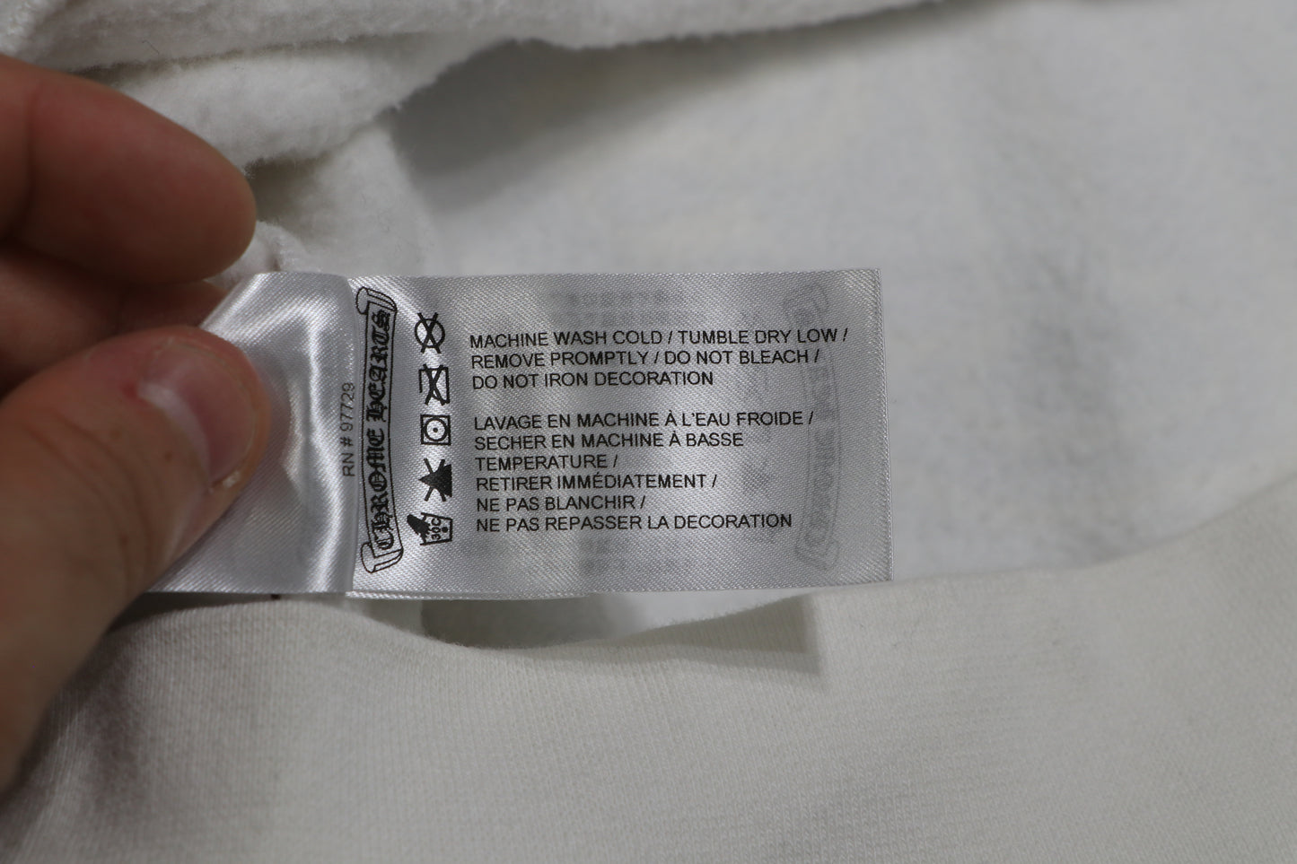 Chrome Hearts Online Exclusive Glow in the Dark Pullover Hoodie White Size M| AVNTGRDNY NYC