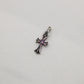 Chrome Hearts Baby Fat Cross Pendant Silver with Pave Rubies | AVNTGRDNY NYC
