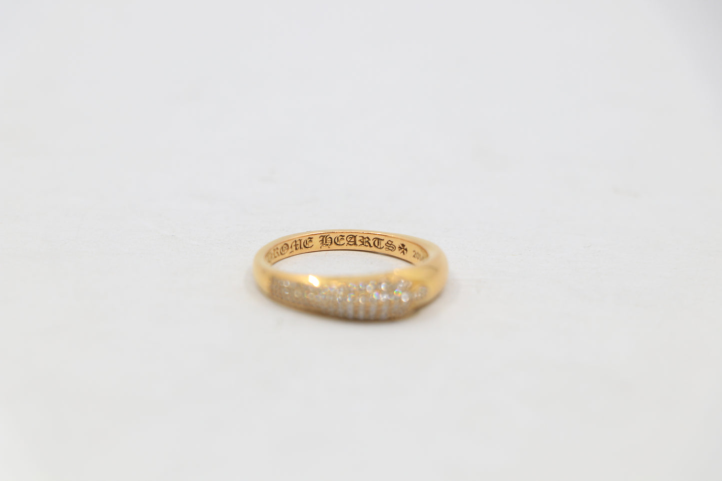 Chrome Hearts 22K Baby Fleur Ring Pavé Diamonds Size 8.5| AVNTGRDNY NYC