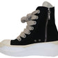 Rick Owens Black Jumbo Lace Abstract Sneaker Size 46