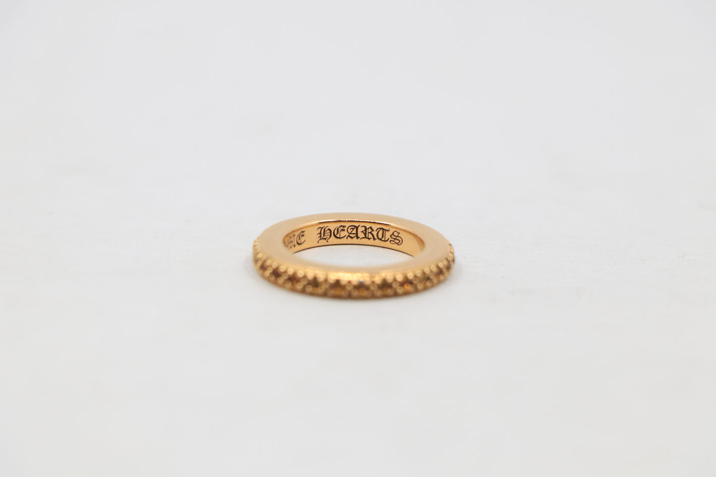 Chrome Hearts True Fucking Punk Ring Size 5.5 22K Gold with Yellow Sapphire| AVNTGRDNY NYC
