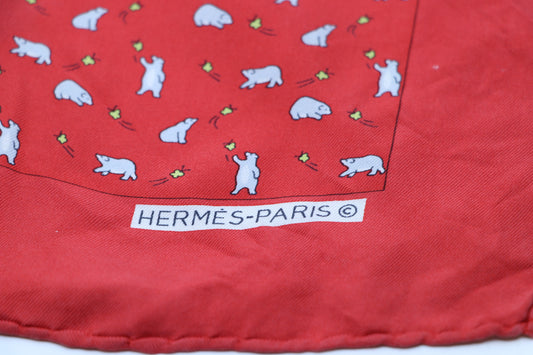 Hermès Printed Silk Pocket Square