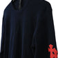 Chrome Hearts Leather Patch Thermal Navy with Red Leather Cross Patches Size Large| AVNTGRDNY NYC