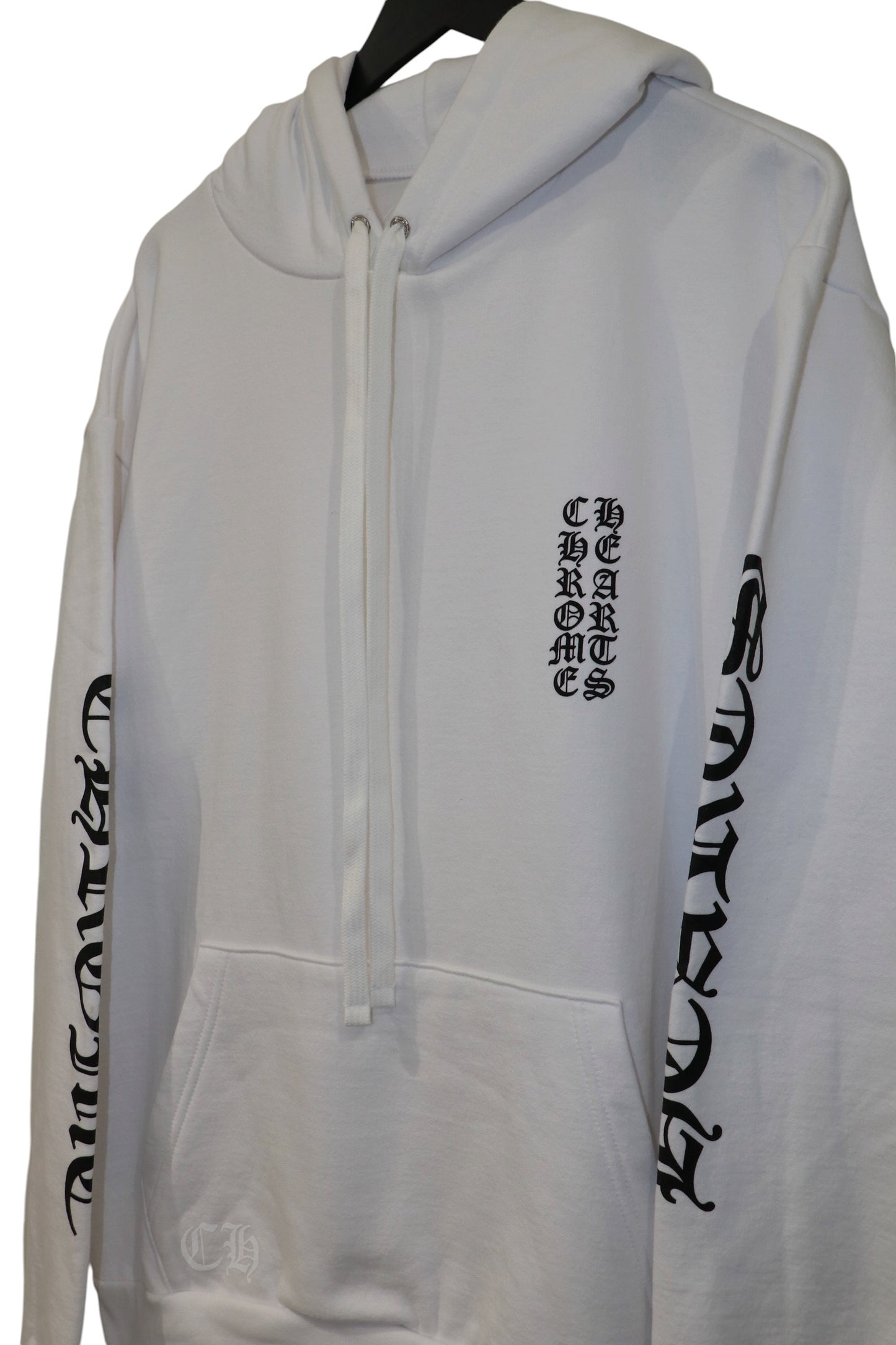 Chrome Hearts Scroll Logo Hoodie White & Black Size L New | AVNTGRDNY NYC