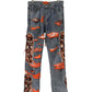 Who Decides War Orange Fusion Denim Jeans Size 30