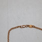 Chrome Hearts 22K Gold Safety Pin Necklace with Single Diamond on 18 Inch Roll Chain