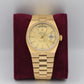 Rolex Day Date Oyster Quartz Champagne Stick Dial