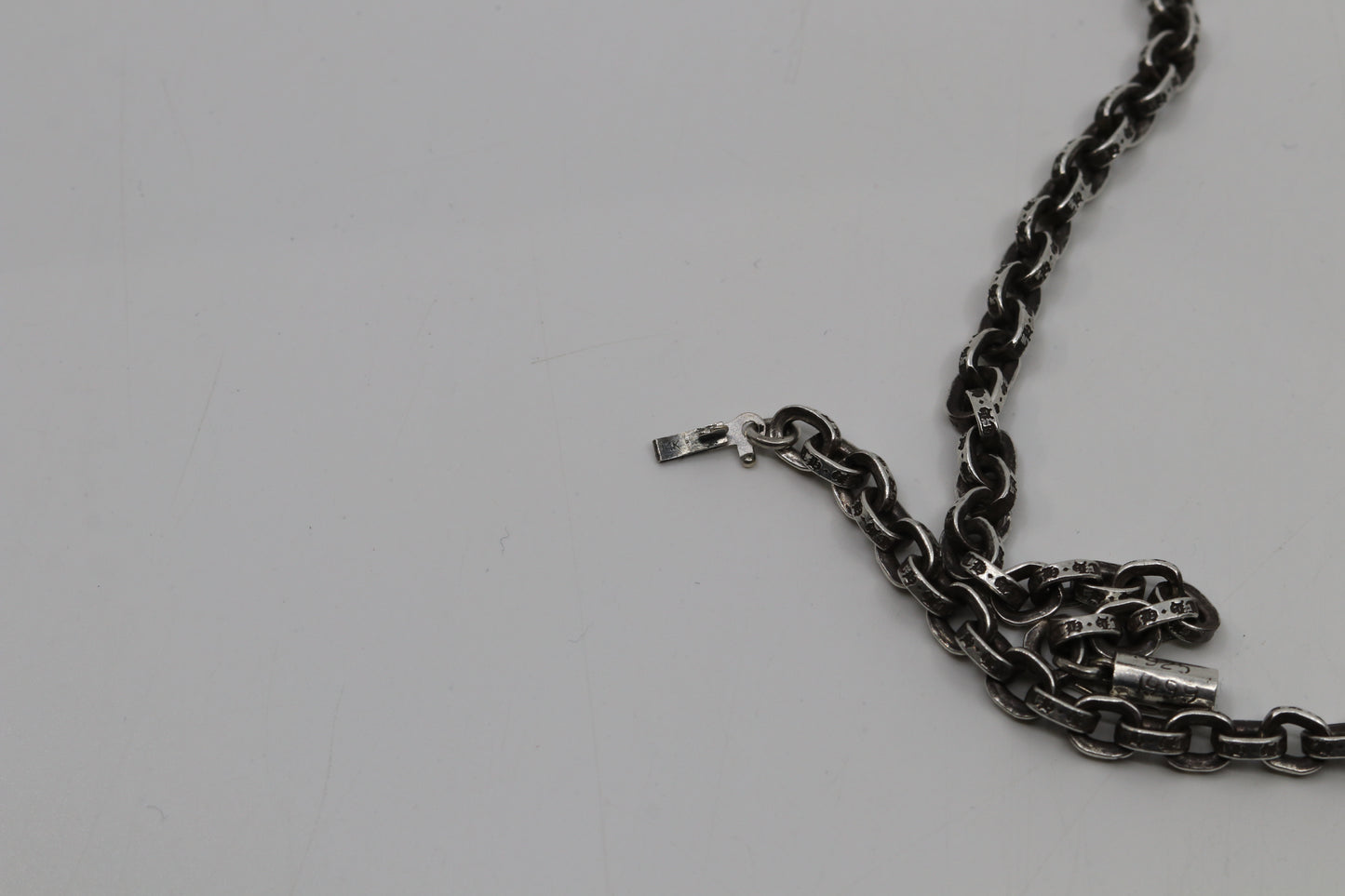 Chrome Hearts Diamond Filigree Pendant with 30” Paper Chain