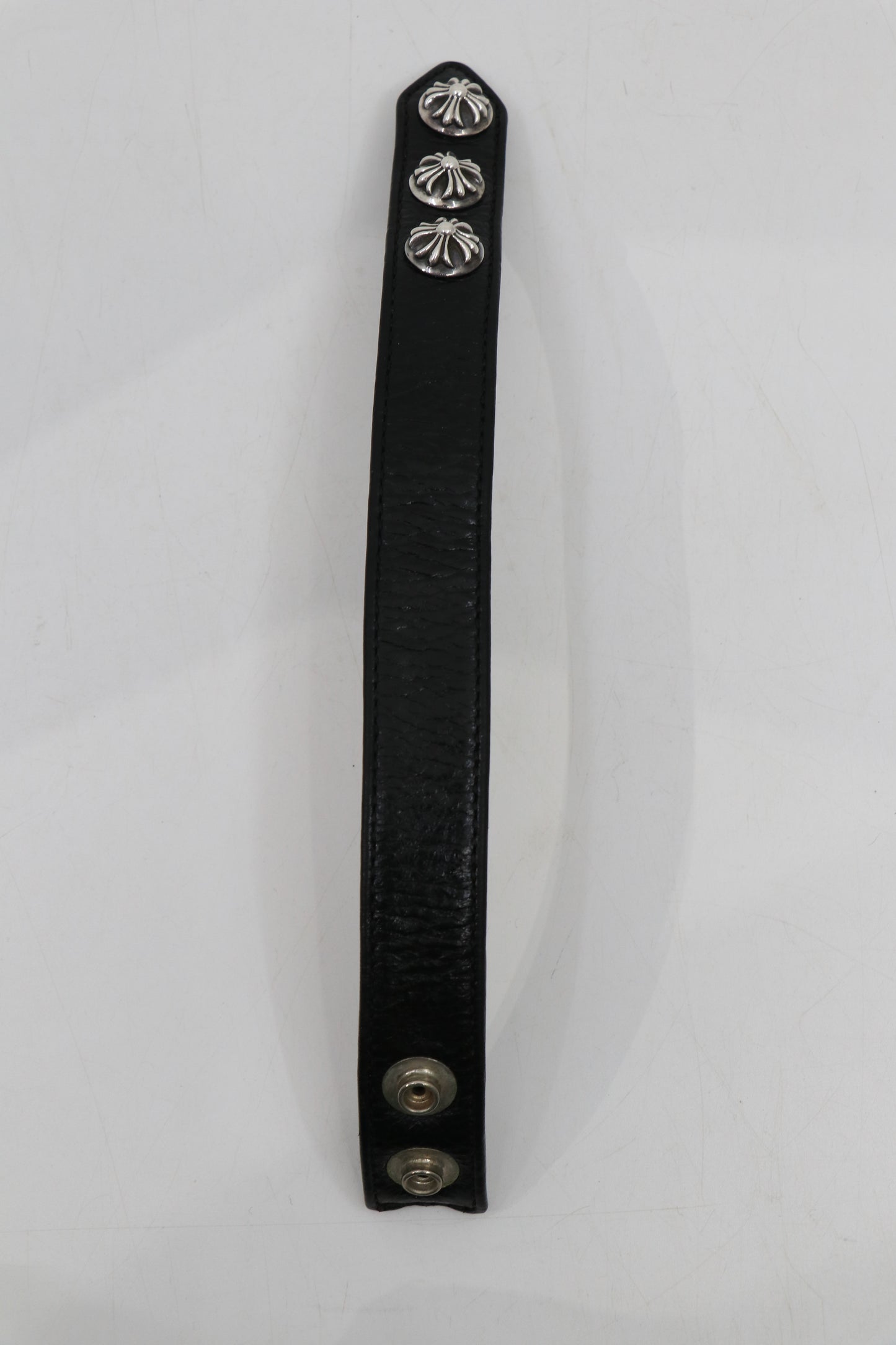 Chrome Hearts Crossball Leather Bracelet