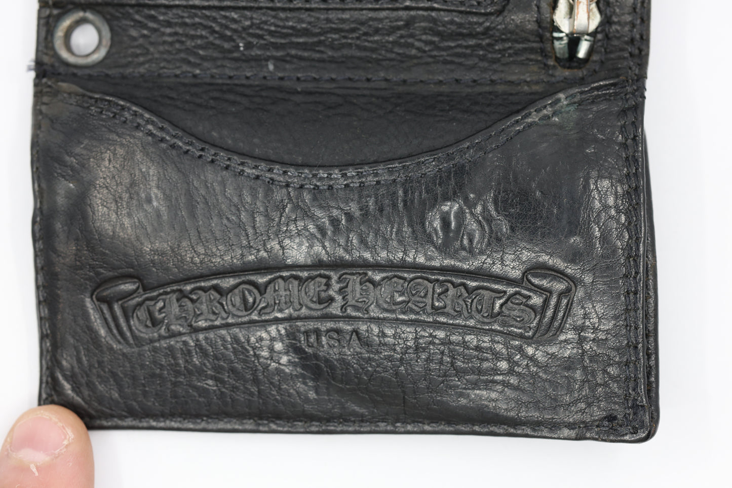 Chrome Hearts 3 Fold Cross Ball Leather Wallet| AVNTGRDNY NYC