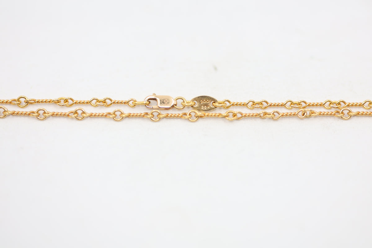Chrome Hearts 22K Gold Twist Chain 18” Paris Stamp | AVNTGRDNY NYC