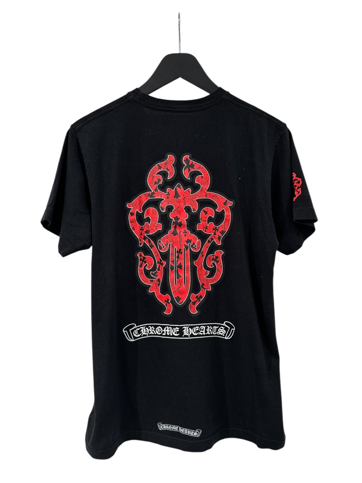 Chrome Hearts Black/Red Dagger T-Shirt Size M