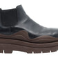 Bottega Veneta Black Leather Tire Boot Size 41.5