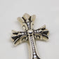 Chrome Hearts Large Double Cross Pendant Silver with Diamonds | AVNTGRDNY NYC