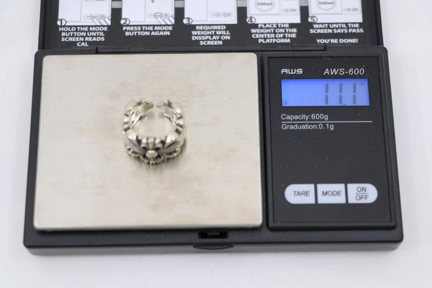 Chrome Hearts Double Floral Ring Size 5