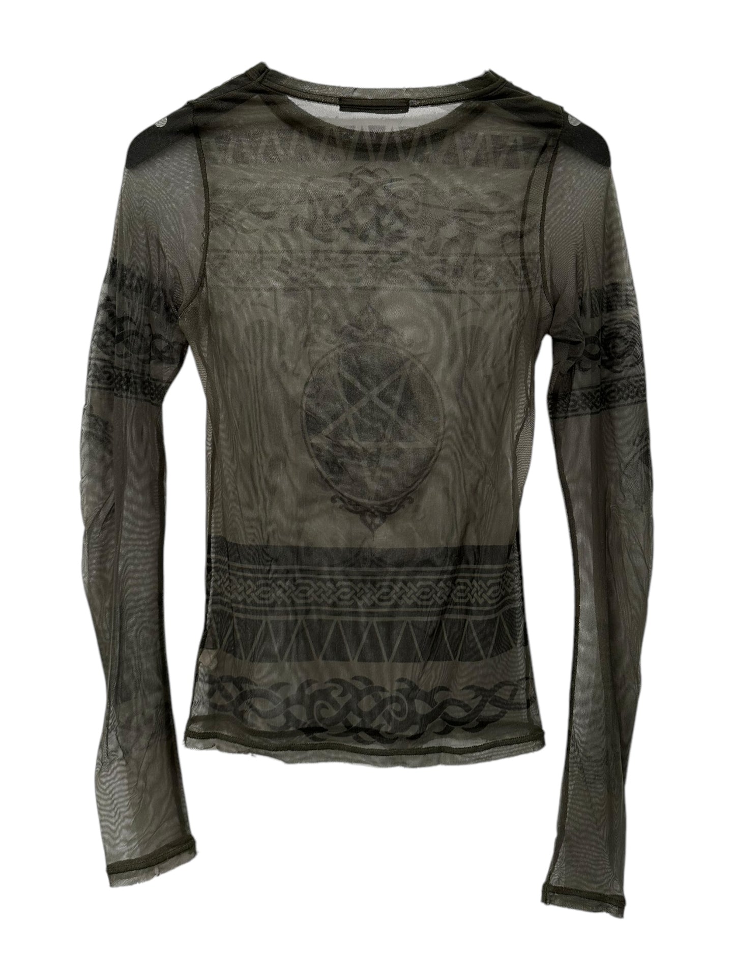 Hysteric Glamour Tattoo Mesh Longsleeve Shirt Size Small