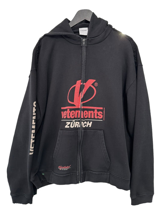 Vetements Zurich Zip Up Hoodie Size S