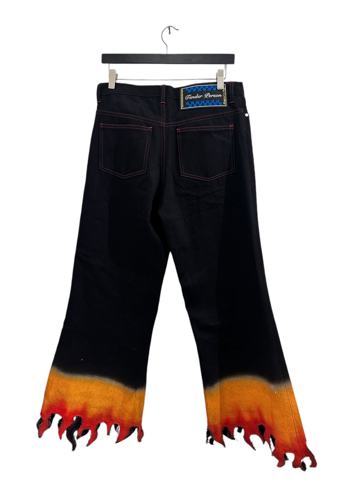 Tender Person Flame Denim Pants Size 4