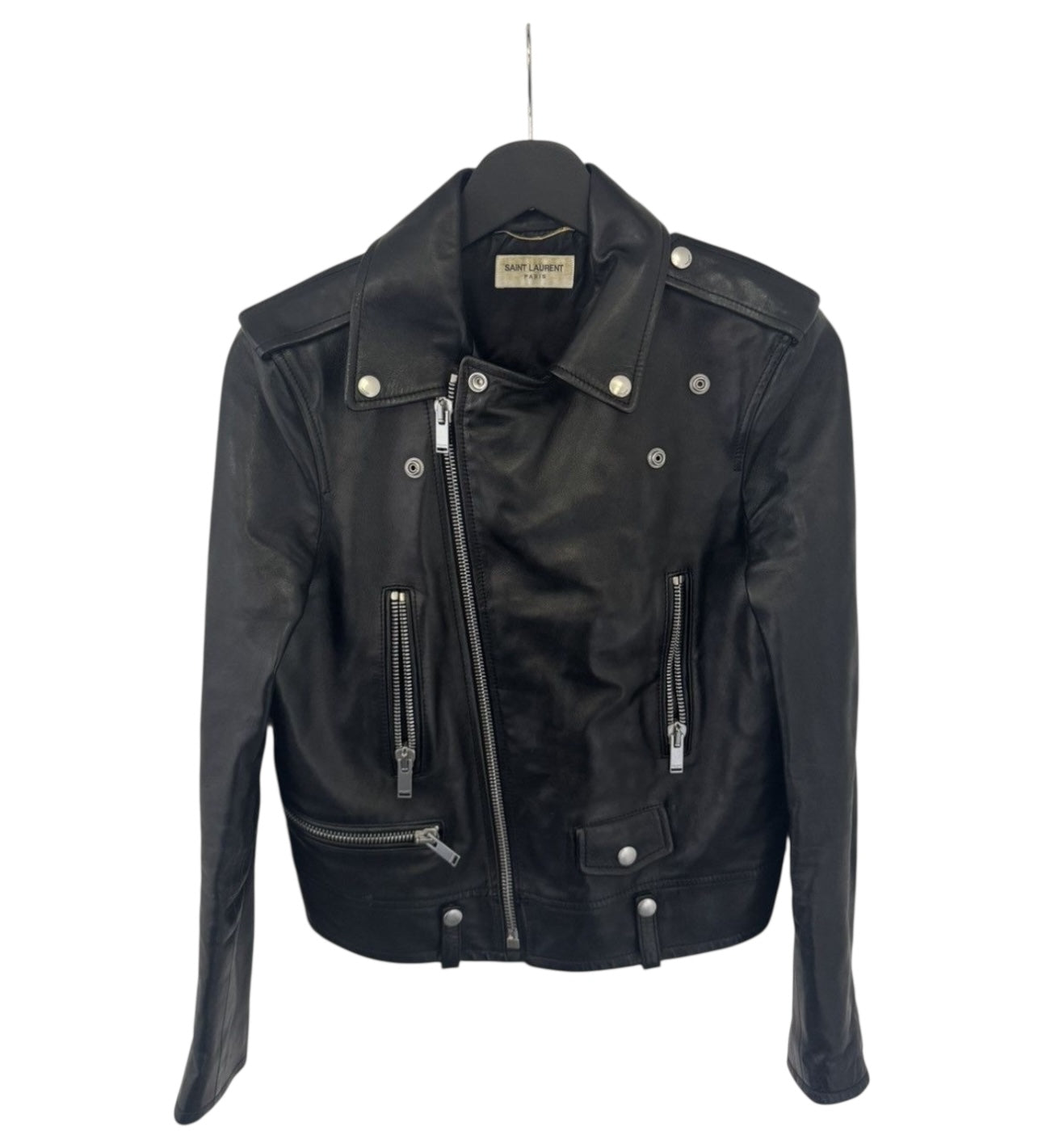 Saint Laurent Paris Leather Jacket Size EU 40 (XXS)