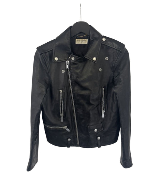 Saint Laurent Paris Leather Jacket Size EU 40 (XXS)