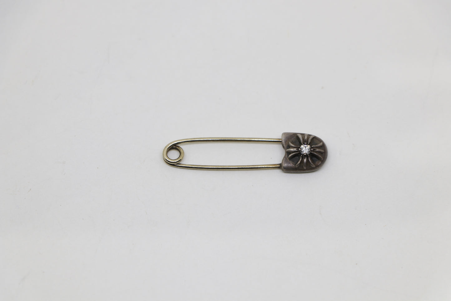 Chrome Hearts Safety Pin Pendant Small Diamond .925 Silver | AVNTGRDNY NYC