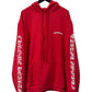 Chrome Hearts Online Exclusive Scroll Logo Hoodie Red Size XL