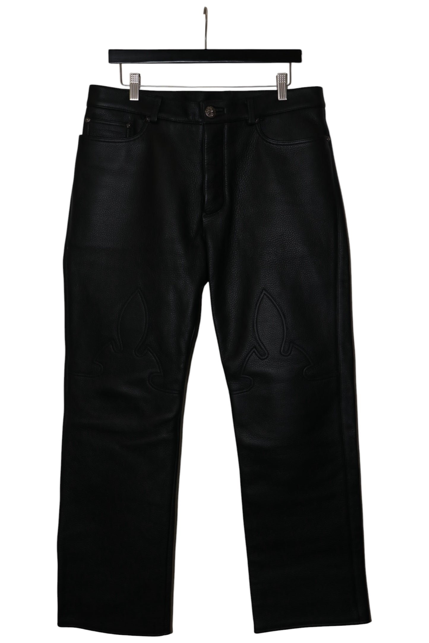 Chrome Hearts Leather Fleur Knee Pants Size 34| AVNTGRDNY NYC