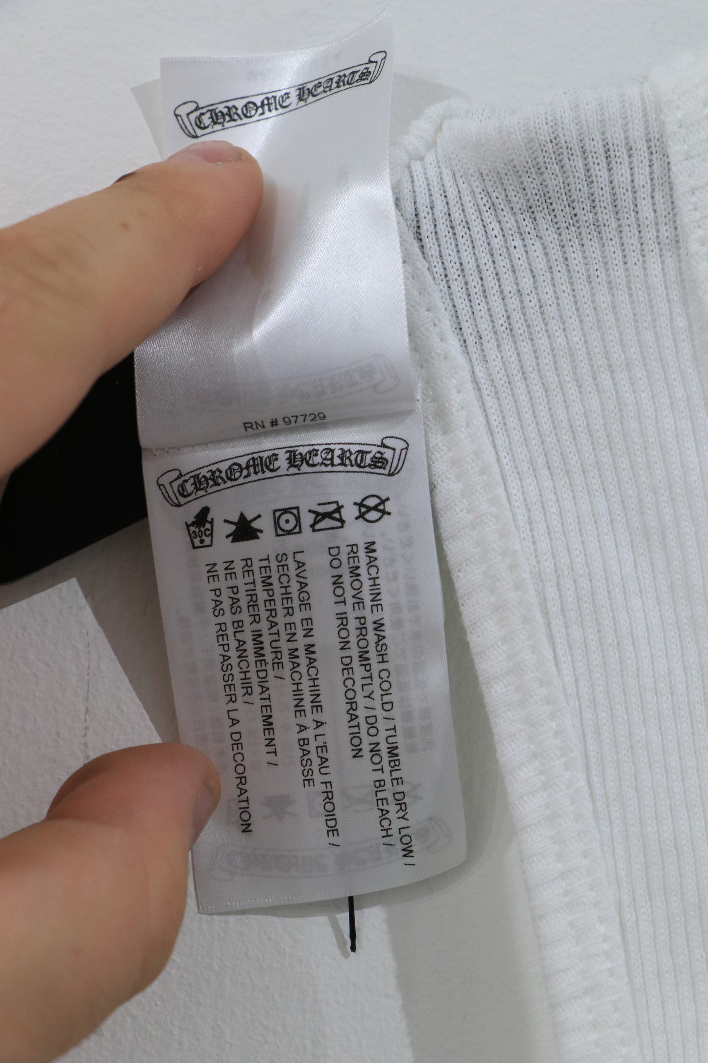 Chrome Hearts Richard Stark Middle Finger Tank Top White Size L Cotton | AVNTGRDNY NYC
