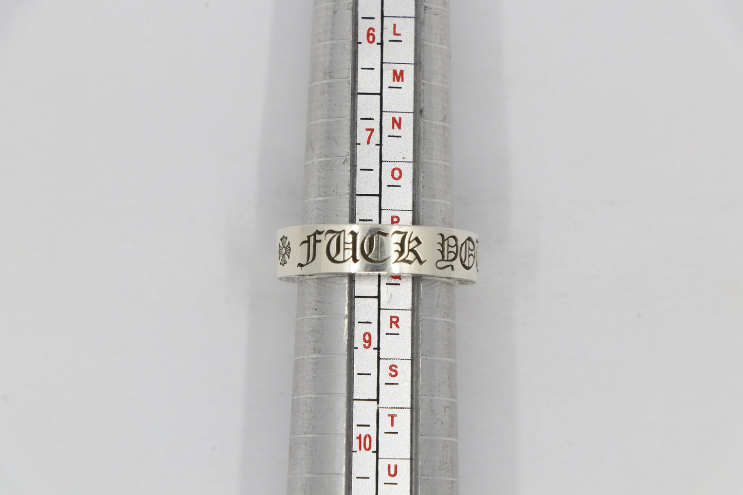 Chrome Hearts Fuck You 6MM Spacer Ring Size 8| AVNTGRDNY NYC