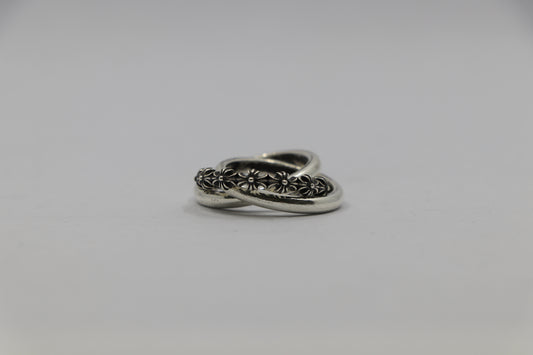 Chrome Hearts Tiny E CH Plus Band Triple Ring Size 4 Sterling Silver New | AVNTGRDNY NYC