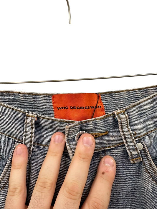 Who Decides War Orange Fusion Denim Jeans Size 30
