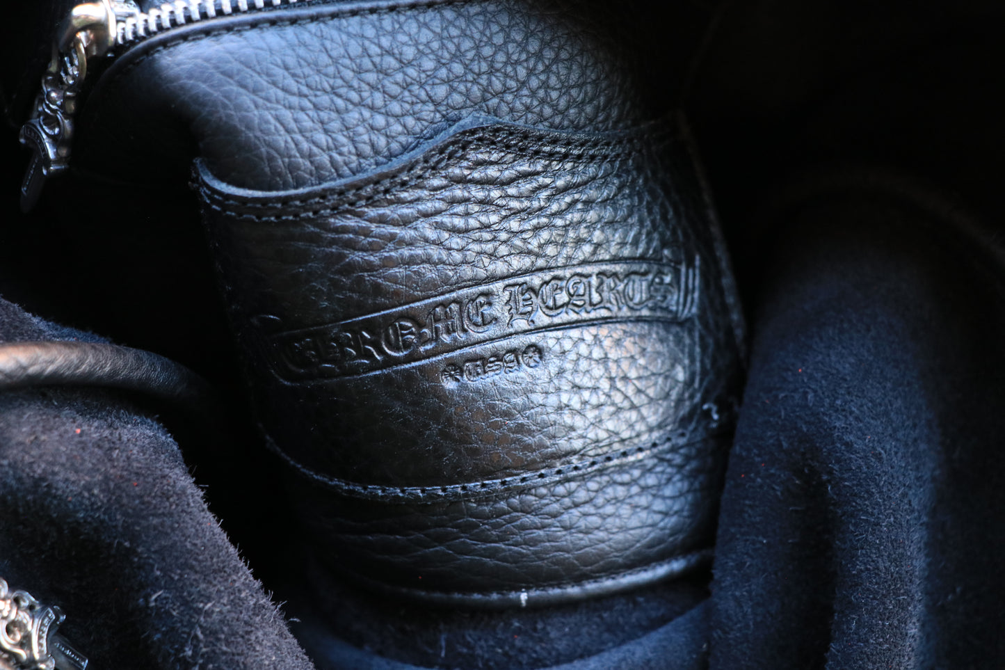 Chrome Hearts Vine Dagger Leather Messenger Bag Black Silver Hardware | AVNTGRDNY NYC