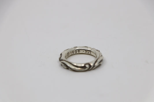 Chrome Hearts Scroll Ring .925 Sterling Silver Size 6 US