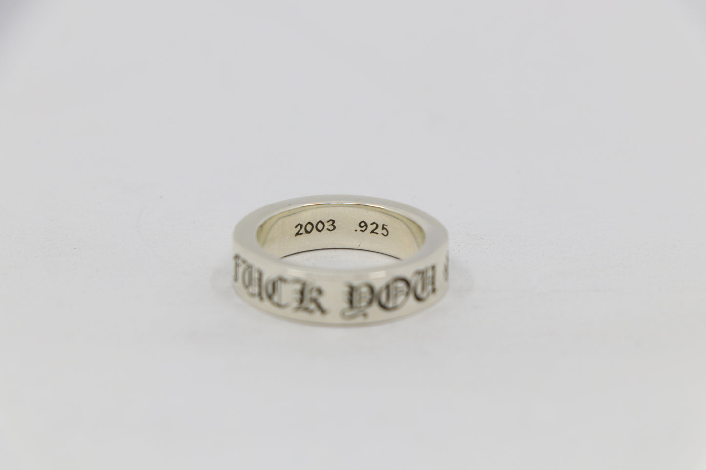 Chrome Hearts Fuck You 6MM Spacer Ring Size 8| AVNTGRDNY NYC